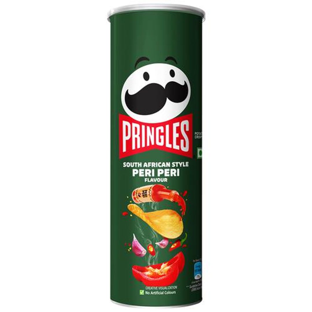 10x Pringles Potato Crisps - South African Style Peri Peri Flavour, Pack of 10 - 107g each
