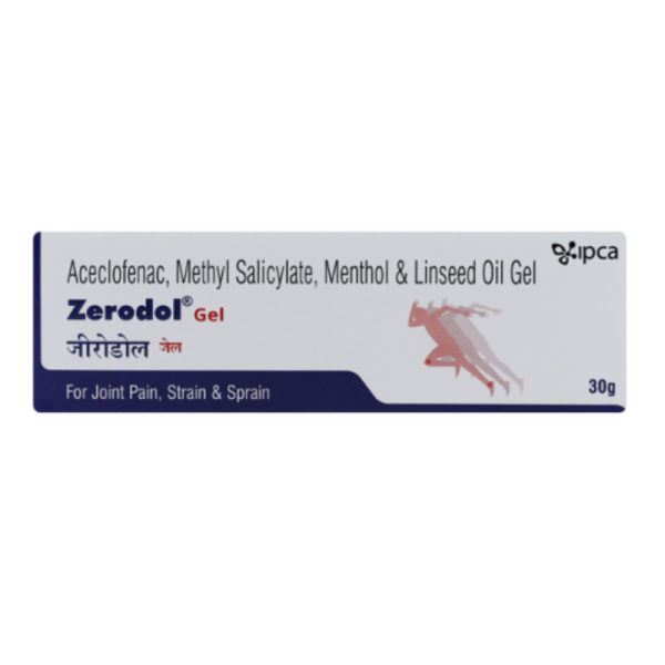 2x Ipca Laboratories Ltd Zerodol Gel - 30g each- Pack of 2