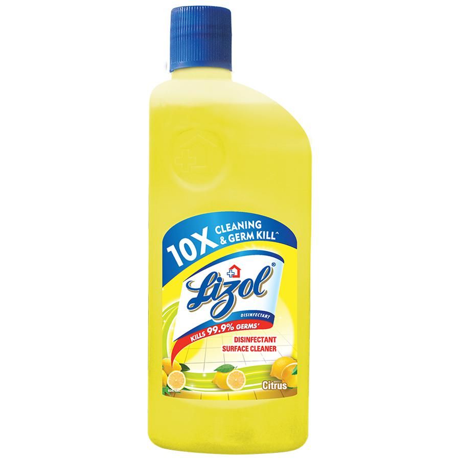 Lizol Disinfectant Surface & Floor Cleaner Liquid - Citrus, Kills 99.9% Germs, 500 ml