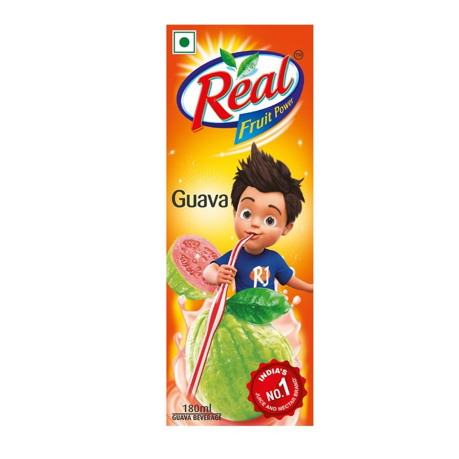 24x Real India's No.1 Juice - Guava, 180 ml each - Pack of 24