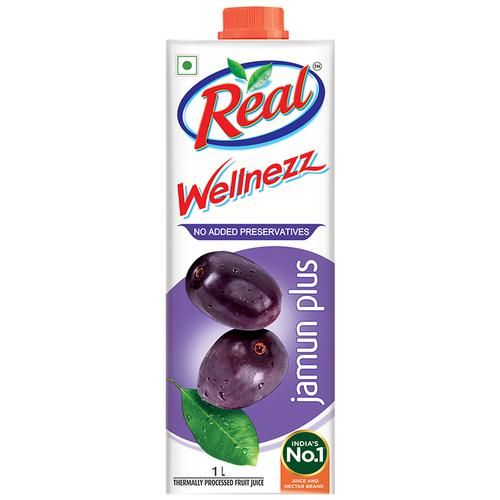 10x Real Activ Wellnezz Jamun Juice, 1000ml each - Pack of 10