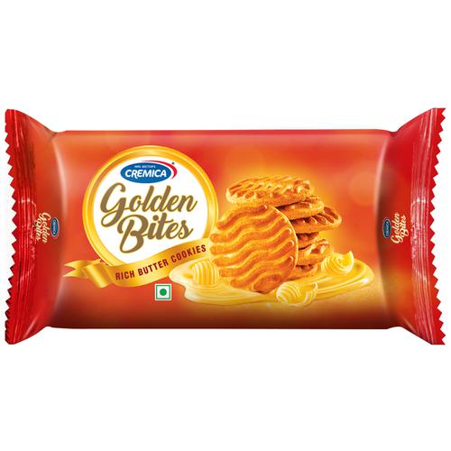 10x Cremica Cookies - Golden Bytes Rich Butter, 75 g each, Pack Of 10