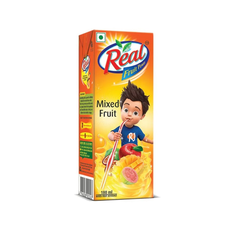 24x Real Fruit Power Juice - Mixed Fruit, 180 ml each - Pack of 24