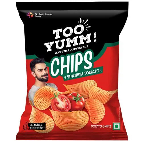 50x Too Yumm! Potato Chips - Spanish Tomato, Pack of 50 - 25 g each