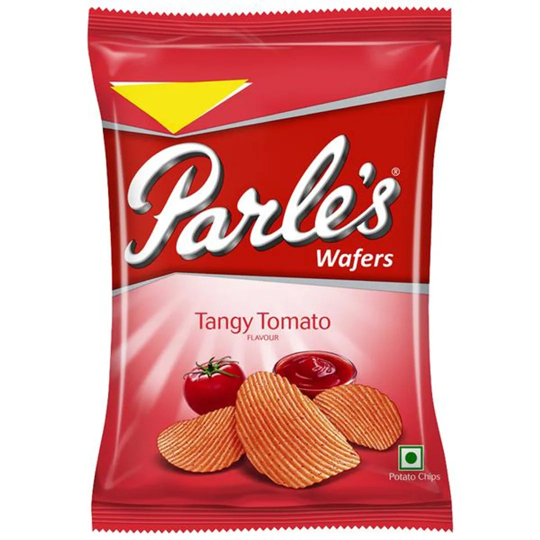 15x Parle Wafers Potato Chips - Tangy Tomato Flavour, Pack of 15 - 110 g each