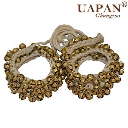 UAPAN Ghungroo (50 + 50) White Cotton String (1.4 cms)