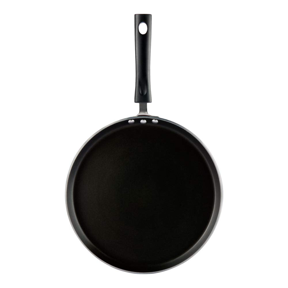 Vinod Zest Aluminium Non Stick Dosa Omni Tawa - 25cm | 4mm Extra Thick | 3 Layer Ceramic Coat | Bakelite Handle | Toxin Free | Gas Base - 1 Year Warranty
