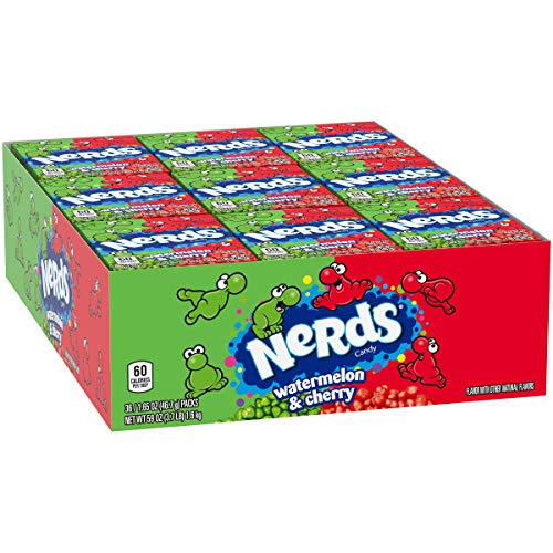 36x Wonka Nerds Watermelon and Wild Cherry 1.65-Ounce Packets (Pack of 36)