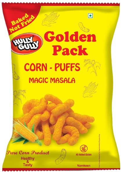 20x Hully Gully Corn Puffs - Magic Masala - - Pack of 20 - 120 g each