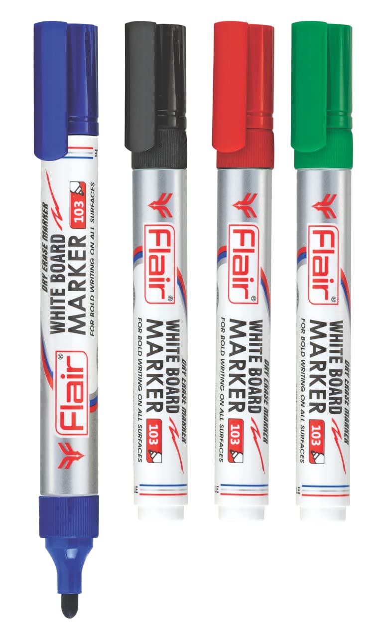White Board Marker 4Pcs Pouch - Assorted