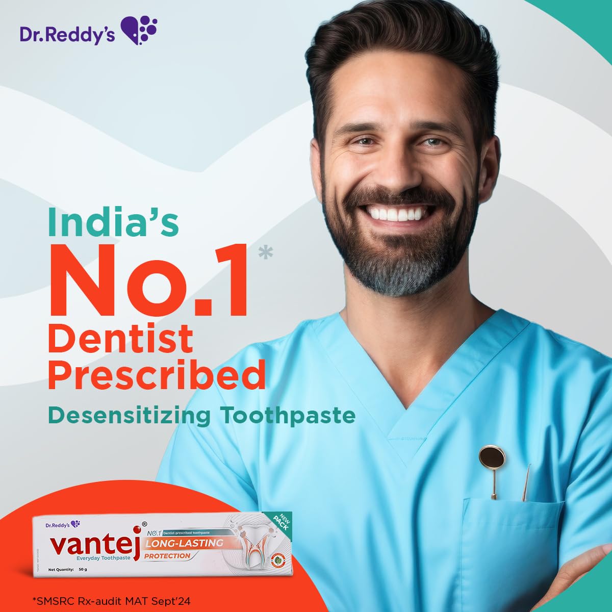Vantej : Sensitivity Protection Toothpaste | 50 Grams | Gives Long Lasting Sensitivity Protection and Tooth Sensitivity Healing| Nutrition for Teeth| Rebuilds Tooth Enamel | Strengthens Teeth inside out| Dentist Recommended| Vegan Toothpaste | Desensitizi