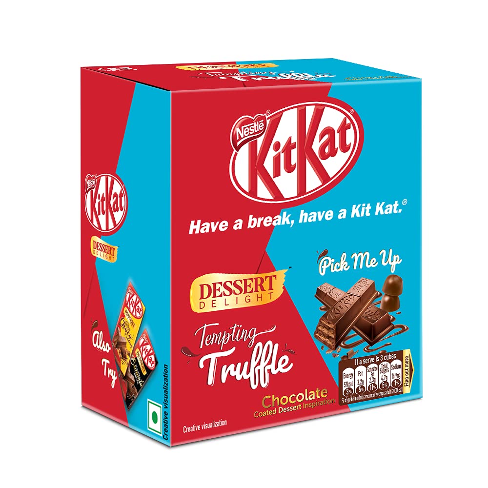 12x NESTLÉ Kitkat® Dessert Delight™ Tempting Truffle Wafer Coated with Milk Chocolate 50g Tablets, Box of 12 units