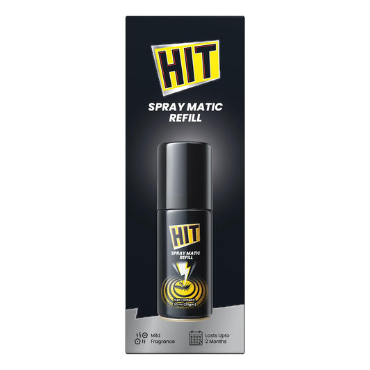HIT Spray Matic Mosquito Repellent Dispenser Refill | Automatic Spraying Every 2 hours for Total 6 hours | 12hrs Mosquito Protection | Refill Lasts Up to 2 Months