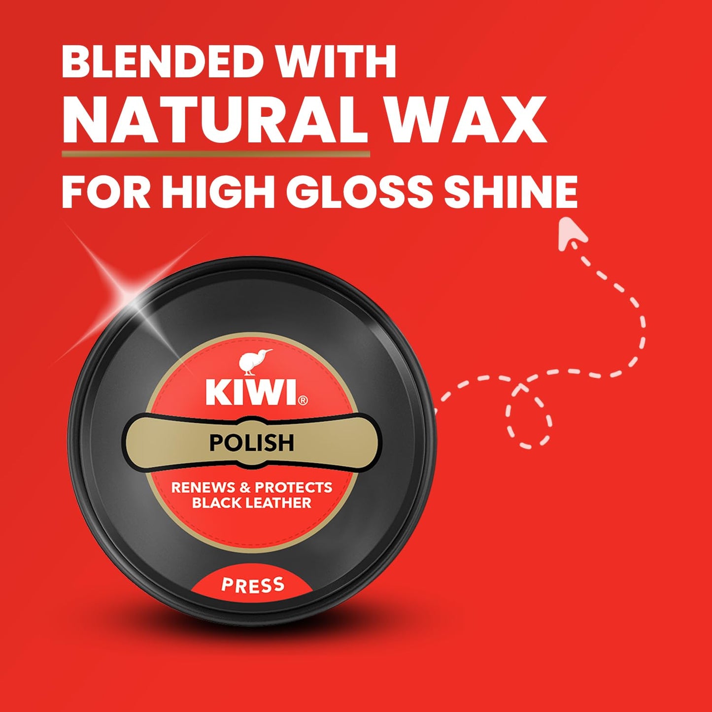 4x Kiwi Wax Shoe Polish | Renews and Protects Leather | For Black Leather (40 gm) each - Pack of 4
