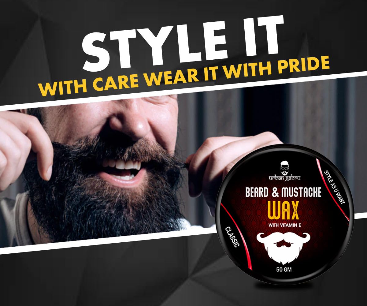 4x UrbanGabru Beard & Mustache Wax (50 gm each) - Pack of 4