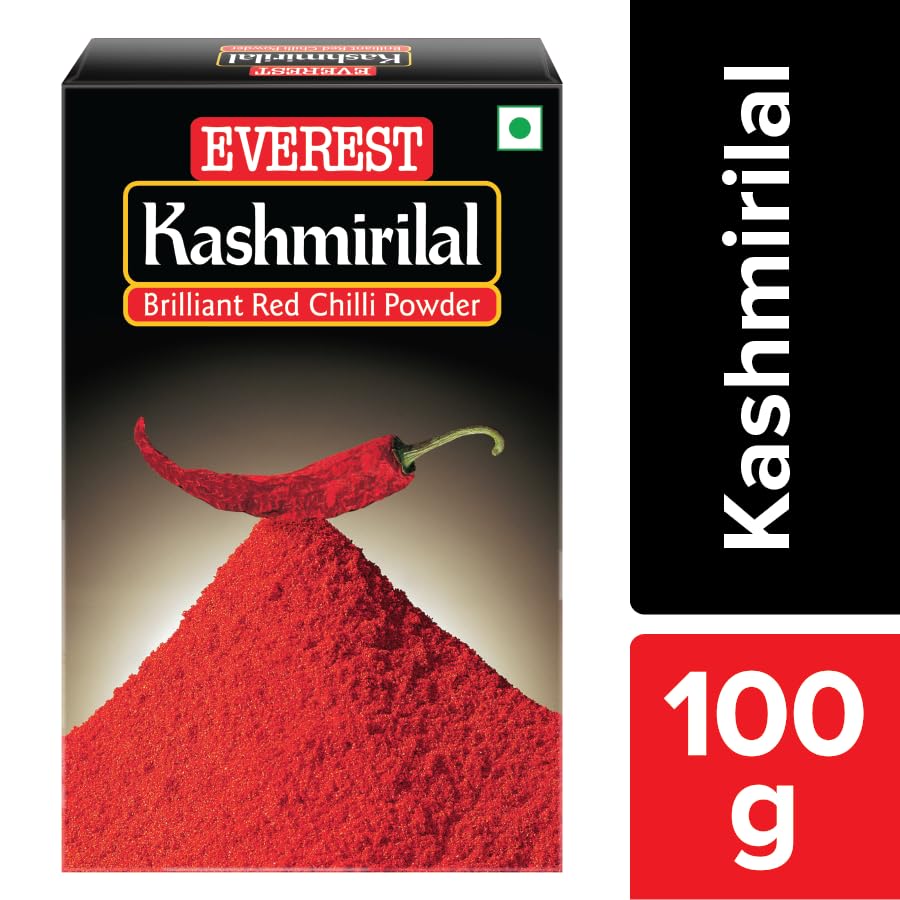 10x Everest Powder, Kashmirilal Brilliant Red Chilli Powder,100g each - Pack of 10