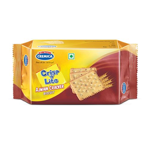 10x Cremica Cookies - Ajwain Cracker, 150 g Pouch each, Pack Of 10