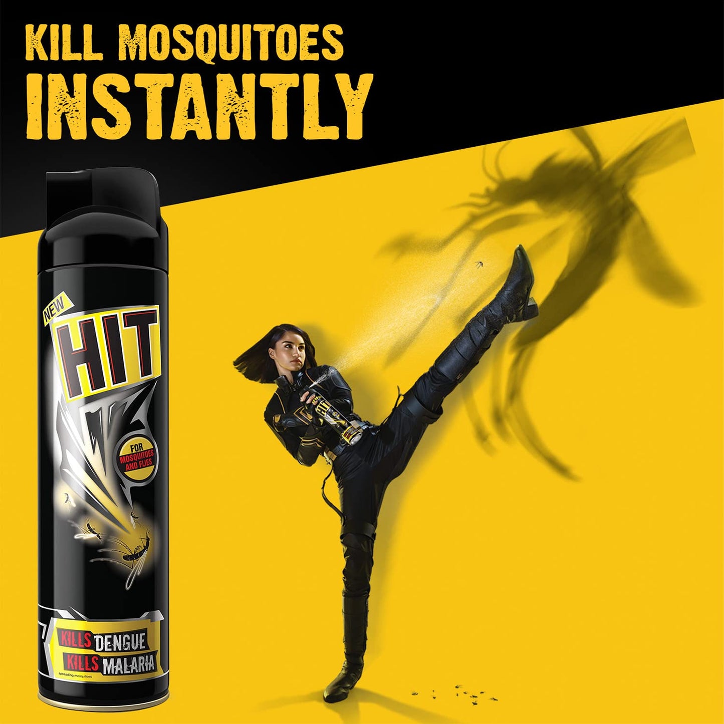 HIT Flying Insect Killer - Mosquito & Fly Killer Spray (400ml) | Instant Kill | Protection from Dengue & Malaria (Pack of 2)