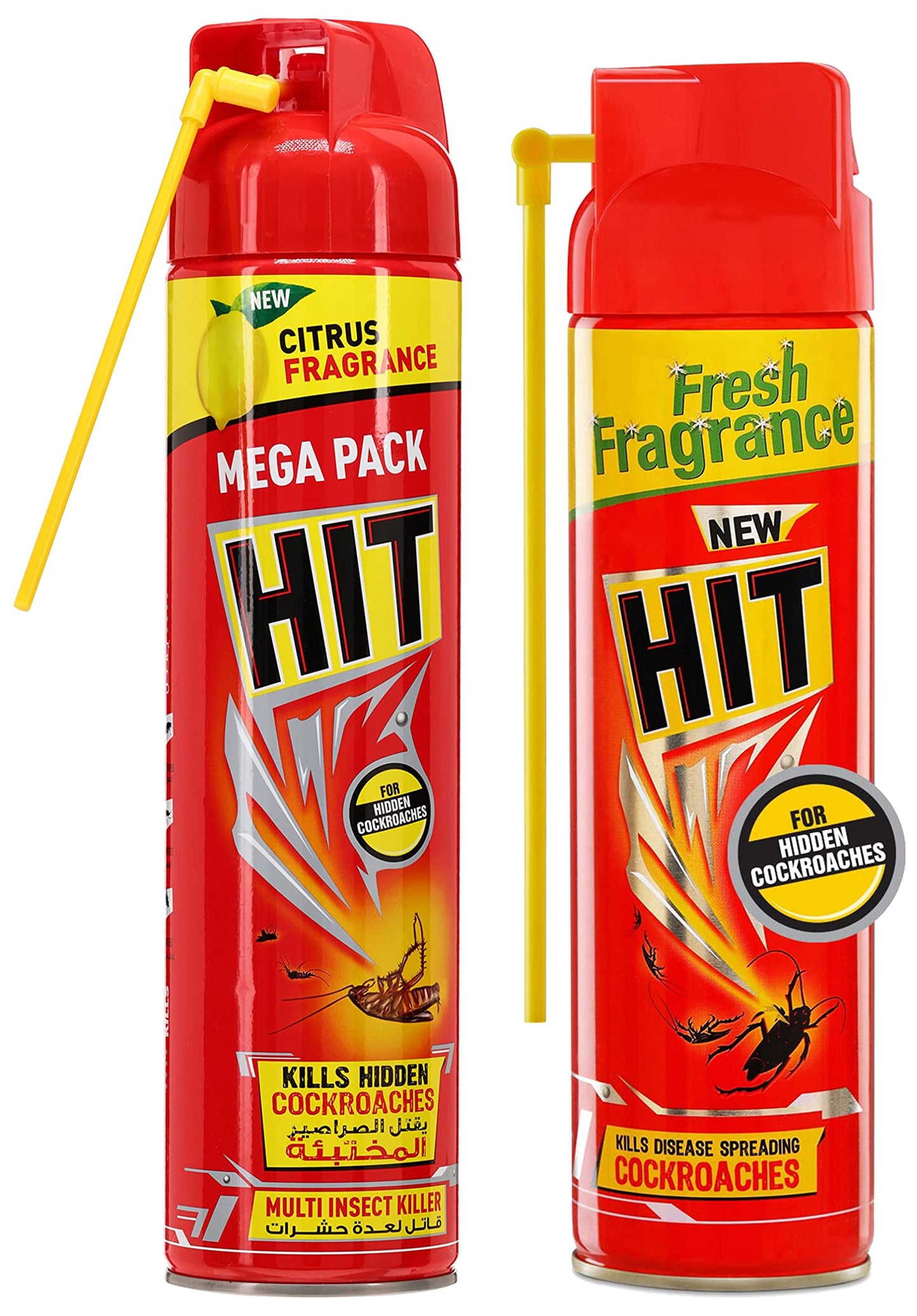 HIT Crawling Insect Killer – Cockroach Killer Spray (700ml) & HIT Flying Insect Killer - Mosquito & Fly Killer Spray (400ml) & Malaria & HIT Spray - Crawling Insect Killer (200ml)