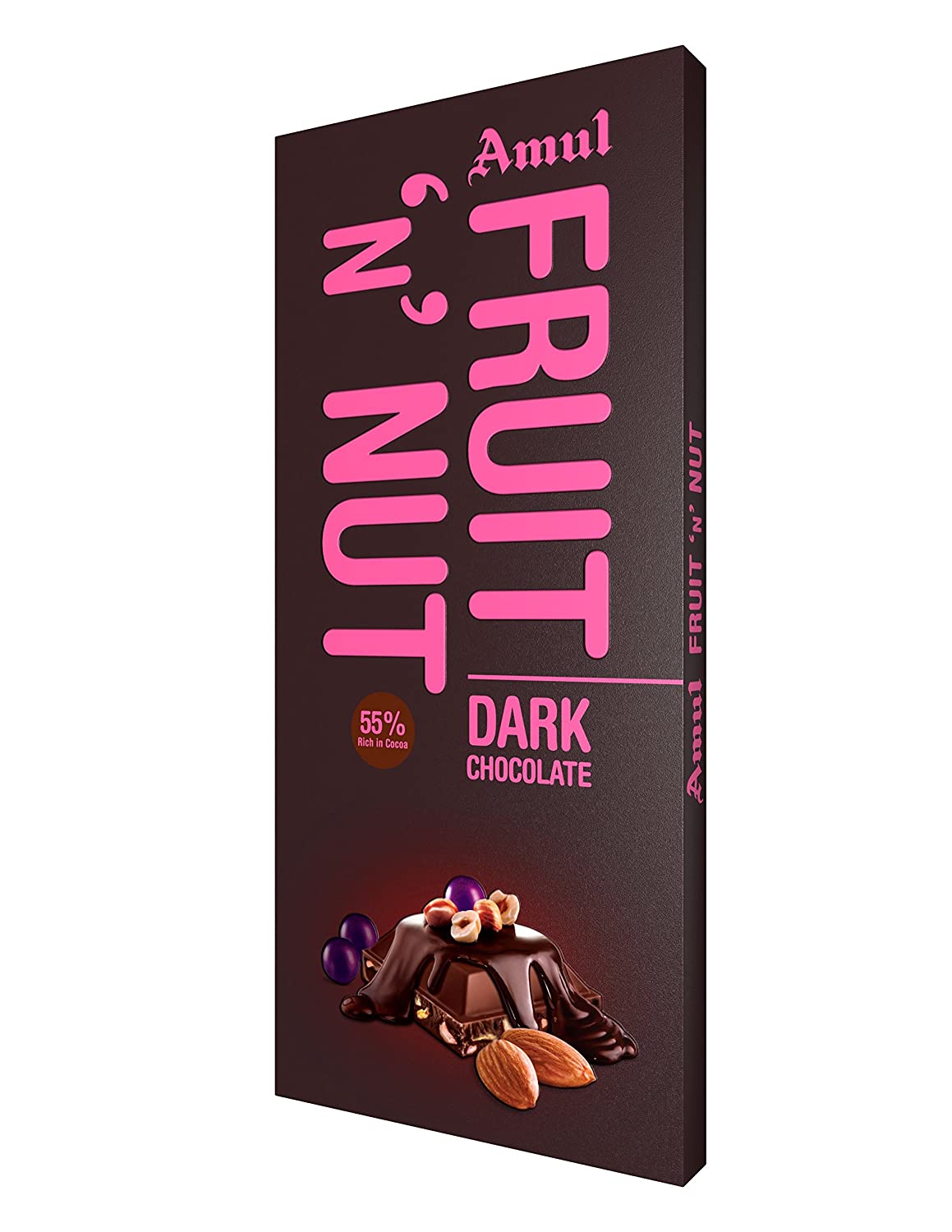 10x Amul Fruit N Nut Chocolate, 150g - Pack of 10