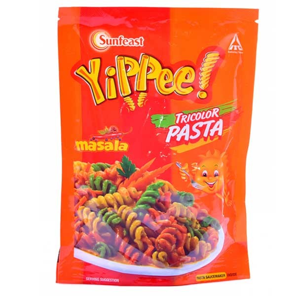 50x Sunfeast Yippee Masala Tricolor Pasta, Pack of 50 (65g each)