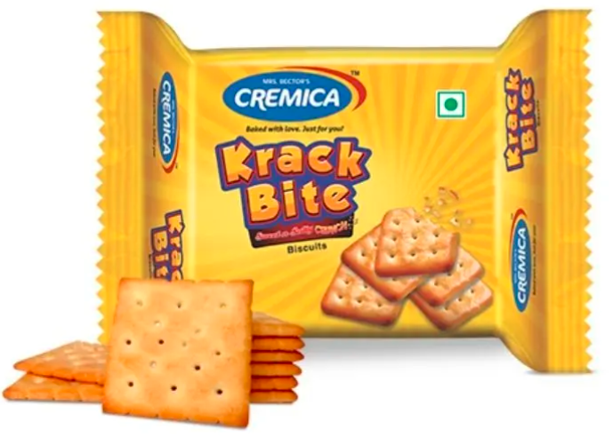 10x Cremica Krack Bite Sweet N Salty Crunch Biscuits, 88G each, Pack Of 10