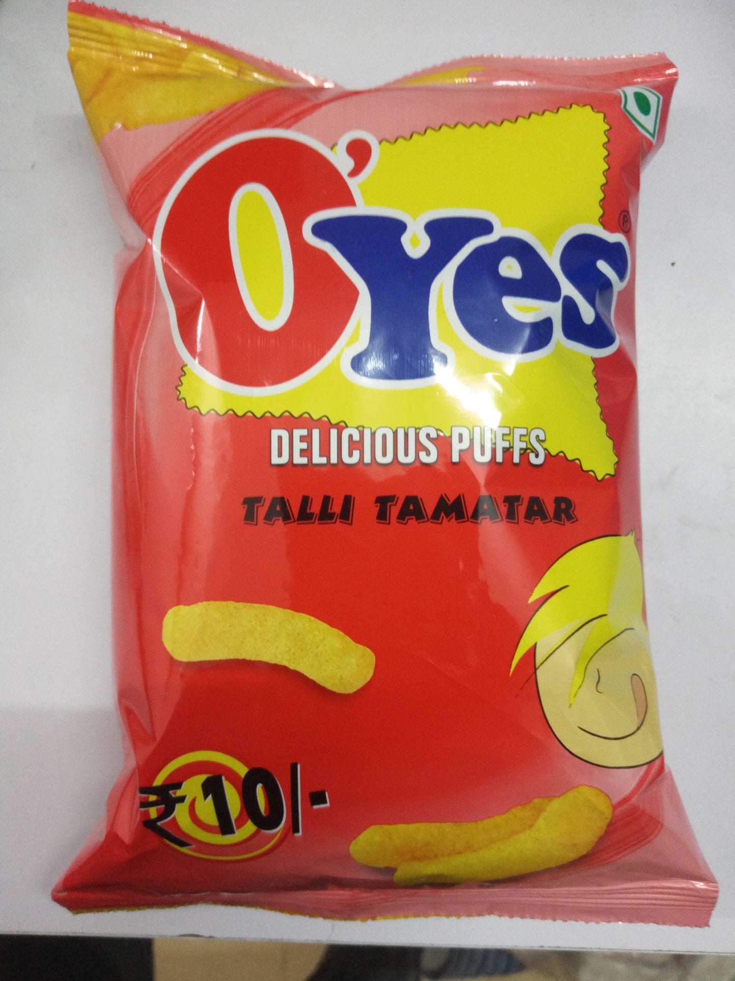 50x O'Yes Delicious Puffs Talli Tamatar, 40g - Pack of 50