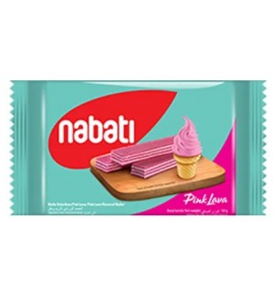 50x Nabati Cream Wafer Biscuits - Pink Lava, Richoco, Pack of 50 (33 g each)