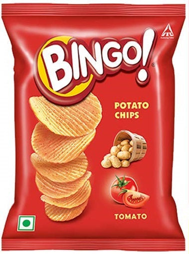 50x Bingo! Potato Chips Tomato, Pack of 50 (25g each)