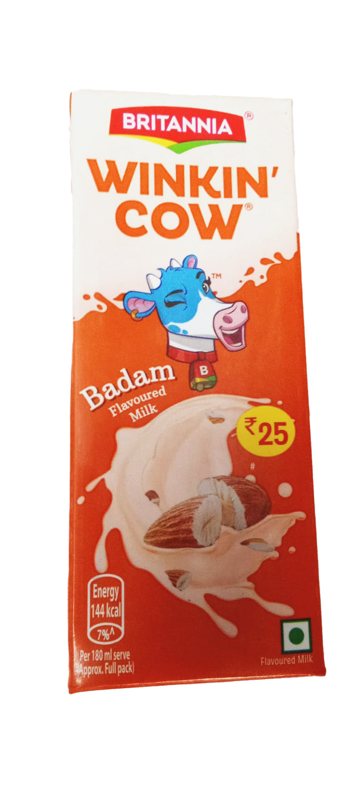 Britannia Winkin Cow Badam Flavoured Milk, 180g