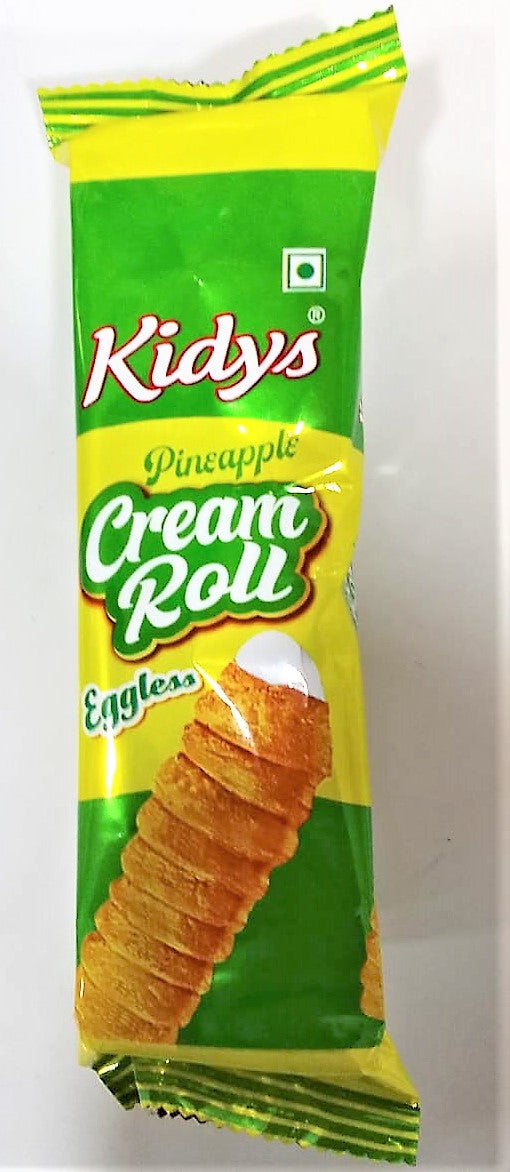 48x Kidys Pineapple Cream Roll Eggless, Pack of 48 (35g each)