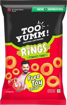 25x Too Yumm! Rings Tomato Twist Chips - Pack of 25 - 70g each