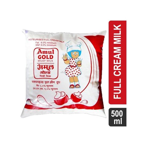 Amul Gold Full Cream Fresh Milk, 500 ml