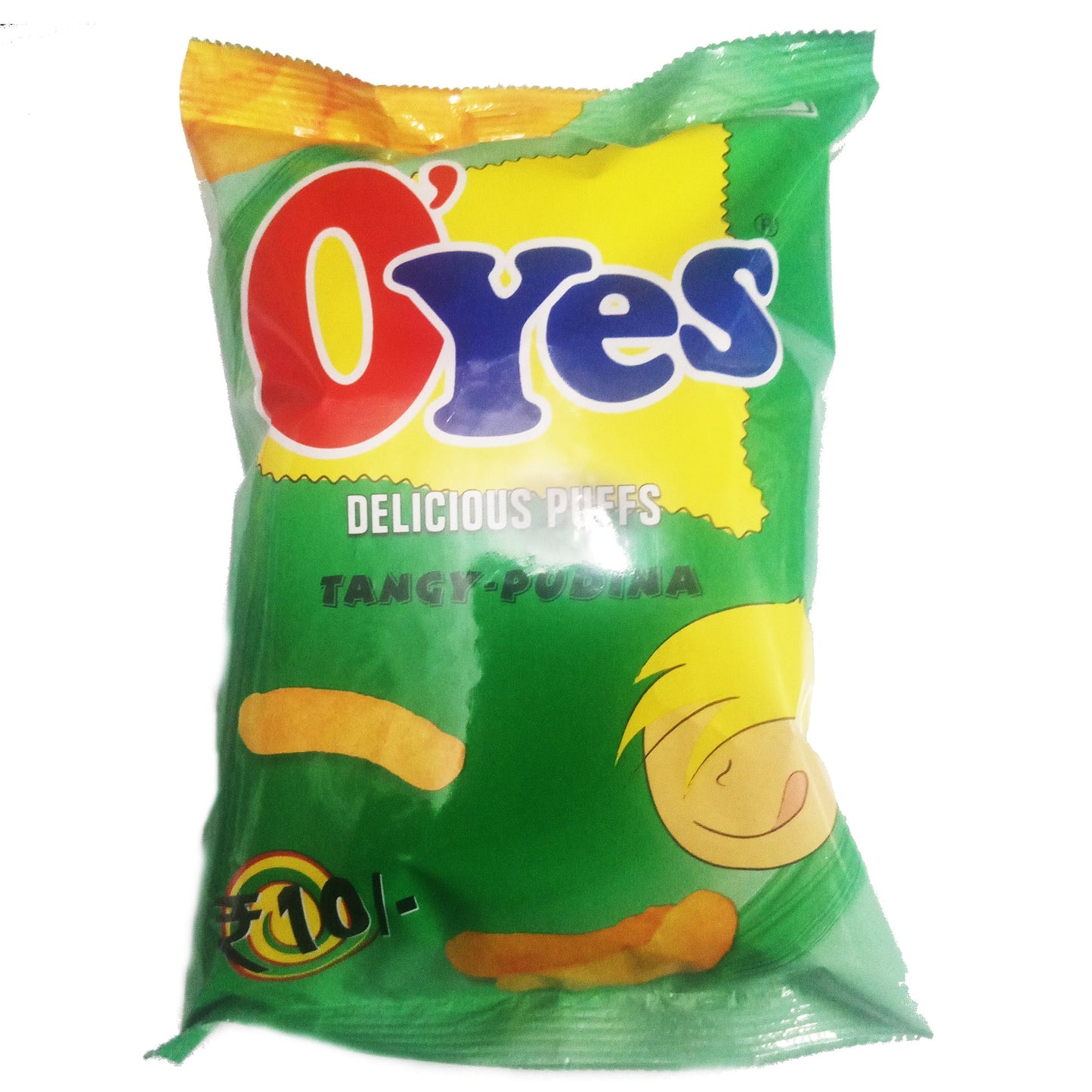 50x O'Yes Delicious Puffs Tangy-Pudina, 40g - Pack of 50