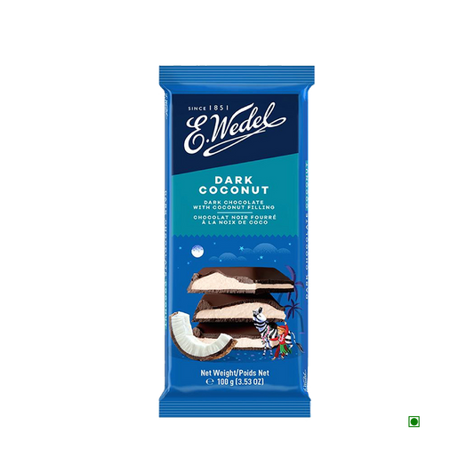 5x Wedel Dark Chocolate With Coconut Filling Bar 100g each - Pack of 5