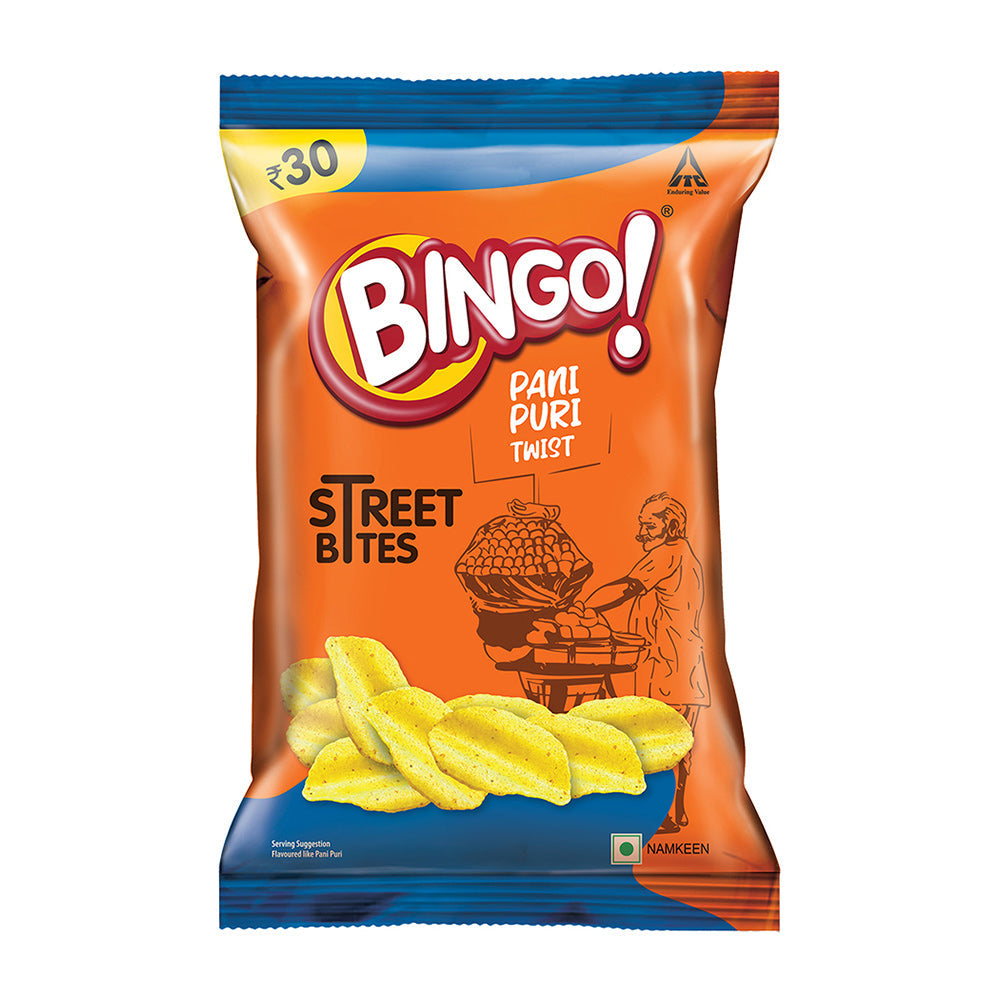50x Bingo Pani Puri Twist Street Bites Chips, Pack of 50 - 60G (each)