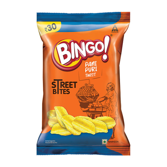 50x Bingo Pani Puri Twist Street Bites Chips, Pack of 50 - 60G (each)