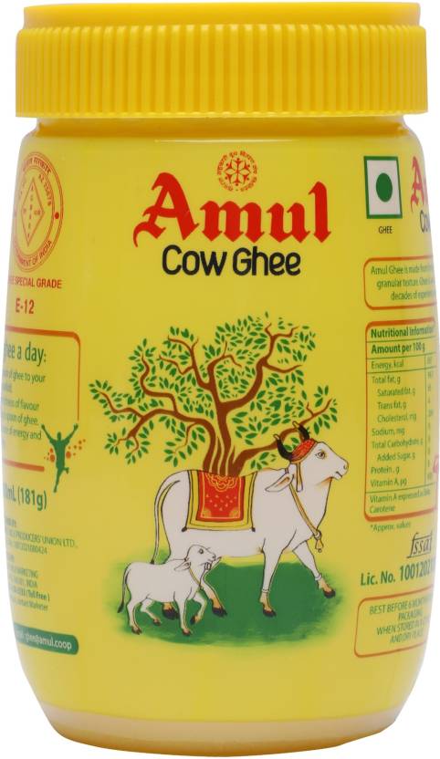 Amul Cow Ghee, 200 ml Plastic Bottle