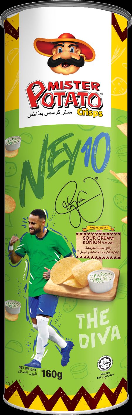 10x Mister Potato Chips Sour Cream & Onion - Pack of 10 - 160 g