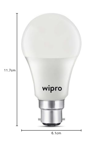 wipro Garnet 9W LED Bulb for Home & Office |Warm White (2700K) | B22 Base|220 degree Light coverage |4Kv Surge Protection |400V High Voltage Protection |Energy Efficient | Pack of 4