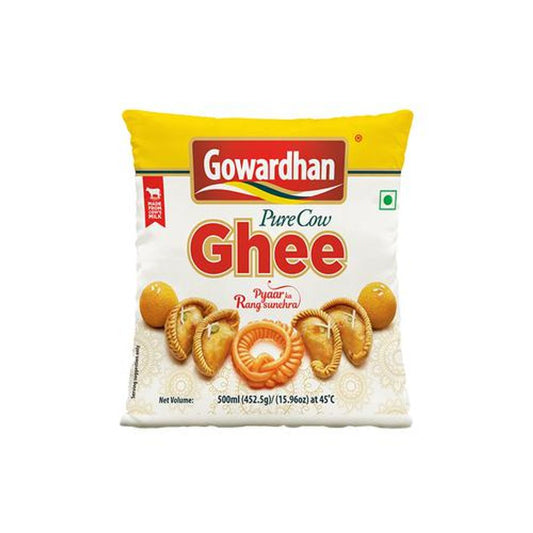 Gowardhan Premium Ghee, 500 ml Pouch