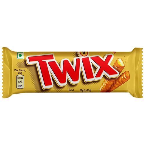 12x Twix Caramel Cookie Chocolate Bar, Pack of 12 - 50g each
