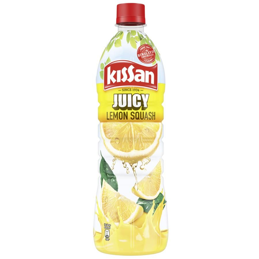 12x Kissan Juicy Lemon Squash, Pack of 12 - 750 ml Bottle