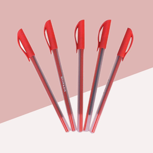 Use & Throw Ball Pen  – Red ( Pack of 5 )