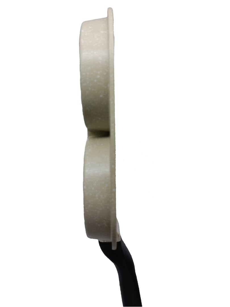 VDNSI 4 Hole Non Stick Egg Frying pan,Multi-Purpose Frying pan for Omelet uttapam,idli Burger Poached Egg Kitchen Breakfast(1pcs) (White)