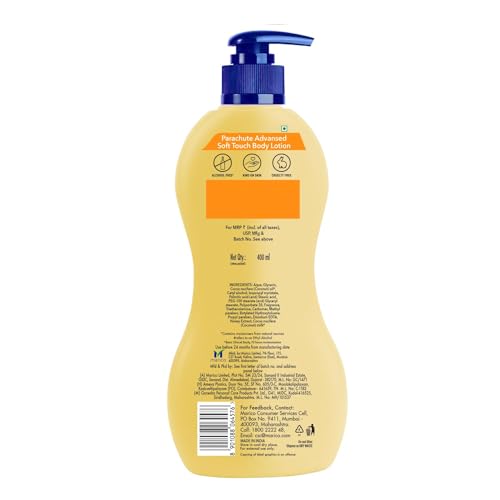 2x Parachute Advansed Soft Touch Body Lotion for Women & Men, All Skin types, 400ml each - Pack of 2