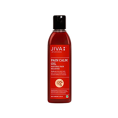 4x Jiva Ayurveda 's Pain Calm Oil Relief From Muscular & Joint Pain - 120 ml each | (Pack of 4)