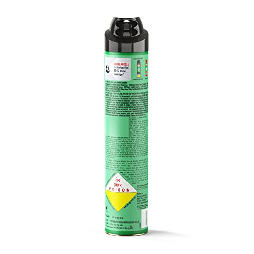 Baygon Max Mosquito and Fly Killer Spray, 625ml | Lime Fragrance | Instant Mosquito Repellent | Kills Dengue & Malaria Spreading Mosquitoes | With Double Nozzle Technology for 30% Wider Coverage