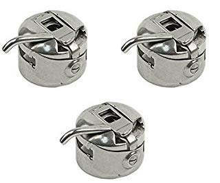 Zenith Original Bobbin Case for Singer/Usha/Brother and Other Front Loading Automatic Sewing Machines (Steel) - 3 Piece