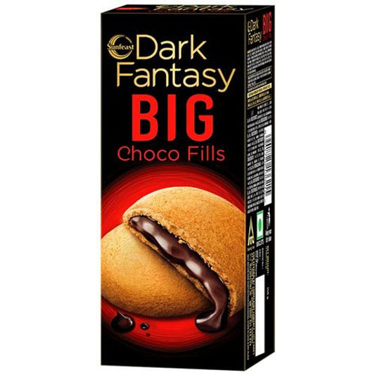 4x Sunfeast Dark Fantasy - Big Choco Fills, Crunchy Cookies, Pack of 4 (150g each)